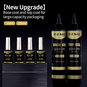 RS Nail Yüksek Kaliteli Süper Parlak Üst Katman Silinmeyen Jel Oje Baz ve Üst Katman Yedek Toplu OEM Baz Üst Jel Oje - Product Image 2