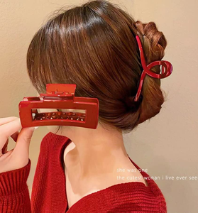 Wholesale Strong Hold Female Hair Styling Accessories Large Medium Jaw <b>Clips</b> Crimson <b>Claw</b> <b>Clips</b> Made of Acetate PC Women Girls - Product Image 3