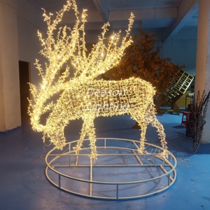 Décorations de Noël géantes en taille réelle, rennes <span class=keywords><strong>lumineux</strong></span> pour l'extérieur, décorations imperméables, lumières de rennes - Product Image 6