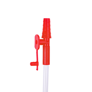 Pvc ทารกปลอดเชื้อทางการแพทย์ที่ใช้แล้วทิ้ง 6fr-18fr สายสวนดูดแบบปิดพร้อมขั้วต่อควบคุมแบบนิ้ว