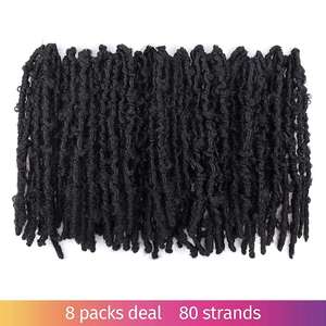 Julianna 18 pouces Locs Distressed, Dreadlocks artisanales pour tressage au <span class=keywords><strong>crochet</strong></span>, Extensions de cheveux africains légers 18 pouces Locs Distressed - Product Image 4