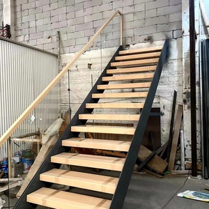 <span class=keywords><strong>VIKO</strong></span> Escalier droit en bois massif de 2024 Offres Spéciales Escalier à poutre double plaque Design - Product Image 1