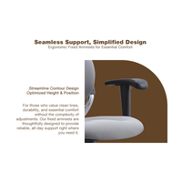 Chaise de bureau pivotante ergonomique moderne en tissu avec accoudoirs réglables et roulettes pour la maison, le bureau et l'hôtel