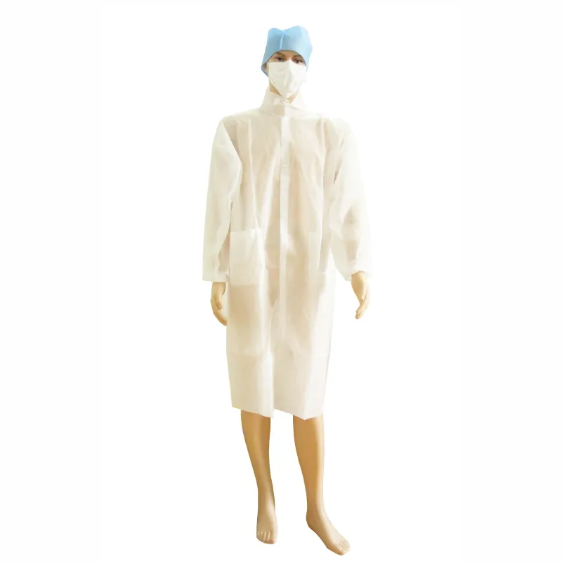 white isolation gown in safety clothing pp coverall gowns disposable medical isolation gown factory supplier