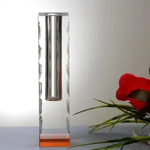Прозрачная простая элегантная акриловая ваза с цветами для украшения дома