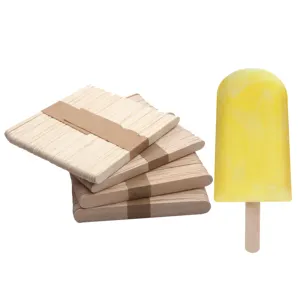 Bâton de crème glacée en bois de 20 pièces, imprimé sur mesure, bâtonnets de fouet pour la glace à l'eau