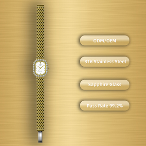 Montre élégante pour femme 9809 avec lunette diamantée, bracelet milanais en acier fin, disponible en 13 couleurs, idéale pour le quotidien et les cadeaux - Product Image 2