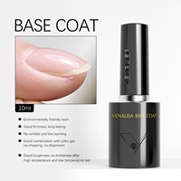 VENALISA 10ml Top Coat et Base Trempé Sans Résidu Sans HEMA ni TPO, Gel UV de Base, Vernis Gel Mat Basique, Gels Primaire