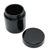 Bocal en verre noir CustomUV avec couvercle résistant aux enfants 1oz-18oz avec fenêtre transparente personnalisée de haute qualité