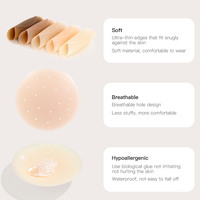 Emballage de magasin physique personnalisé Pasties pour femmes Couvre-mamelon adhésif en silicone opaque réutilisable, mat et invisible de qualité médicale