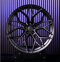 Jantes en alliage forgé monobloc à rayons en Y personnalisées noires et argentées 19 20 21 22 23 24 pouces pour supercars et voitures de sport tuning