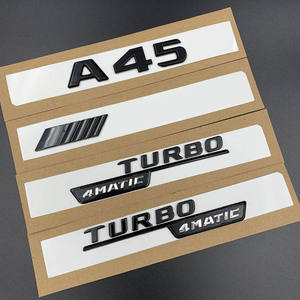 Lettres de voiture 3D en ABS, emblèmes de voiture en gros pour Mercedes AMG <span class=keywords><strong>A45</strong></span> GLA45 CLA45 GLC43 GLC63S GLE43 GLS63 <span class=keywords><strong>V8</strong></span> BITURBO 4MATIC - Product Image 5