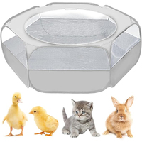 Enclos de jeu pour petits animaux, couvercle de boîte d'élevage pour poulets, tente de cage portable pour animaux de compagnie, pour l'extérieur, imperméable, respirante, sûre et durable