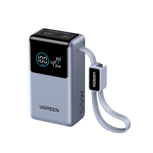 UGREEN <span class=keywords><strong>Nexode</strong></span> Pro Power Bank 10000mAh 45W Chargeur portable compact avec câble USB-C intégré, charge rapide avec affichage numérique - Product Image 1