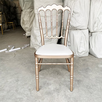 Chaise Chiavari en fer doré empilable, moderne, très vendue, pour mariage, fête et restaurant