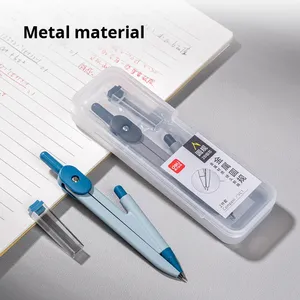 Set <span class=keywords><strong>di</strong></span> 2 Compassi Metallici Deli VC1 Basic con Ricariche <span class=keywords><strong>di</strong></span> Matita 2B per Esami e Disegno degli Studenti - Product Image 4