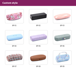 Bestpackaging kích thước lớn sang trọng nhung Kính mắt trường hợp kim loại Kính mát trường hợp kính đọc sách trường hợp cứng với logo tùy chỉnh - Product Image 5