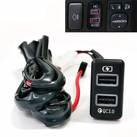 Chargeur rapide double USB 12V QC3.0 pour Honda Odyssey 06-08, charge de téléphone portable
