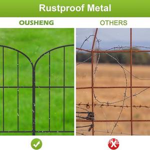 Pagar taman besi tempa Anti karat, gerbang teralis tekanan alam Model 3D pagar taman dekoratif kecil Modern elegan - Product Image 4
