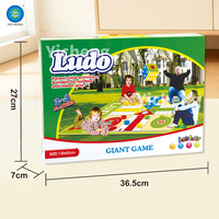 Tapis de jeu géant en plastique Ludo, imperméable, pliable, pour échecs volants, tapis de jeu interactif pour enfants et familles, intérieur/extérieur, 5-7 ans