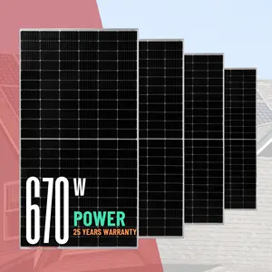 N Tipo Topcon 100W 200W 300W 550W 600W 670W Panel solar fotovoltaico usado residencial 550 700 vatios Placas solares de energía solar 1000W
