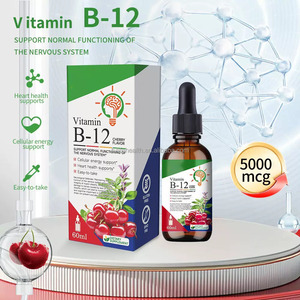 Vitamina <span class=keywords><strong>B12</strong></span> Metilcobalamina in Gocce Liquide, <span class=keywords><strong>Integratore</strong></span> 60ml, Etichetta Privata OEM, Supporto Immunitario - Product Image 2