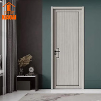 Portes Intérieures Étanches Haut de Gamme en Bois Massif MDF avec Cadre de Luxe pour Appartements, Style Européen