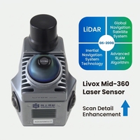Scanner laser 3D portable Geosun GS 200G SLAM+RTK LiDAR, récepteur de haute précision pour la topographie, la construction et la cartographie