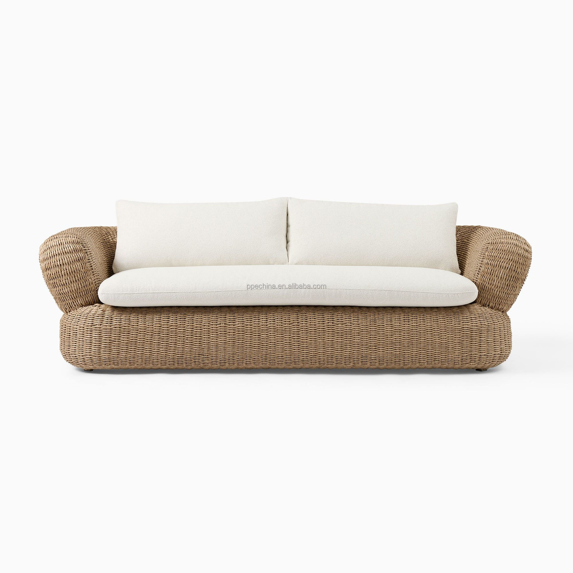Leisure Garden Furniture Sofa Set Outdoor Furniture Patio Rattan Sofas Sets Metal Frame Outdoor Couch