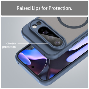 Étui magnétique antichoc OMEVE pour Google Pixel <span class=keywords><strong>10</strong></span> Pro XL 10A 9 Pro XL 9A, protection contre les chutes, coque arrière de téléphone translucide mate - Product Image 4