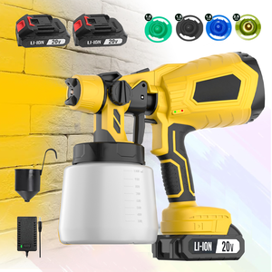 20V Battery <b>Powered</b> Paint <b>Sprayer</b> 800ml 2500PSI Brushed Motor Cordless Gun for DIY CPS-20B-2 Cordless Paint <b>Sprayer</b> CPS-20B-2 - Product Image 1
