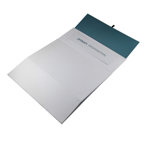 Tùy Chỉnh Gấp Hộp Quà Tặng Nắp Từ Với Ribbon Đóng Cửa Cuốn Sách Phong Cách Cứng Nhắc Tông Trượt Bao Bì Phẳng Mailer Vận Chuyển Hộp - Product Image 5