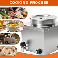 Chauffe-soupe électrique commercial en acier inoxydable, chauffe-soupe électrique simple, bain-marie pour restaurant, buffet, traiteur