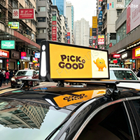 Affichage LED publicitaire sur le toit de taxi Pixelpulse à haute luminosité, double face, étanche, avec localisation GPS, affichage LED sur le toit de voiture