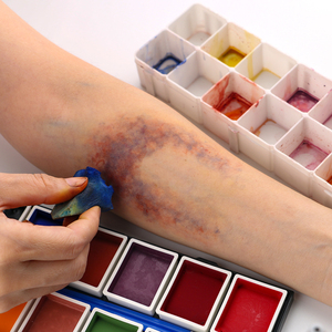 Paleta <span class=keywords><strong>de</strong></span> Maquillaje <span class=keywords><strong>Zombie</strong></span> Activada por Alcohol, Paleta <span class=keywords><strong>de</strong></span> Maquillaje Negra Activada por Alcohol, Maquillaje SFX Activado por Alcohol - Product Image 2