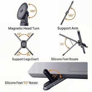 Soporte Ajustable para Laptop/PC, Mini, de Aleación de Aluminio, Portátil, Plegable, Magnético, Tipo Trípode, Marca OEM, Molde Privado, Producto Nuevo - Product Image 5