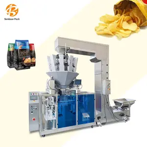 Automatic horizontal Stand Up Zipper Bag Filling For Food Grains Bubble Gum Packaging Silage Vacuum Packing Machine