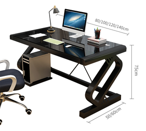 YQ JENMW <span class=keywords><strong>bureau</strong></span> d'ordinateur à domicile <span class=keywords><strong>bureau</strong></span> de jeu en <span class=keywords><strong>verre</strong></span> trempé avec <span class=keywords><strong>plateau</strong></span> de clavier - Product Image 1