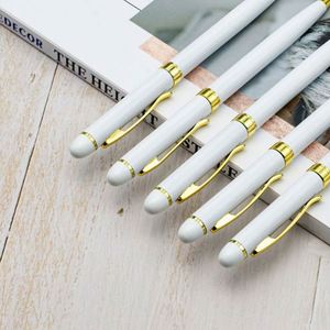 Wholesale Custom Sofitel Hotel Promotion Gift Multi-Functional Slim Metal Twist <b>Ballpoint</b> <b>Pen</b> Logo 0.35mm Tip Blue/Black Ink - Product Image 4