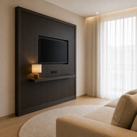 Panneau de télévision d'hôtel de haute qualité, meubles de fond de télévision, panneau mural de chambre à coucher, Table de bureau, ensemble de meubles de chambre d'hôtel