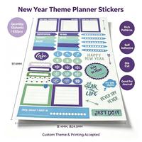Autocollants décoratifs personnalisables en papier, autocollants adhésifs découpés sur mesure pour agenda de productivité, directement de l'usine