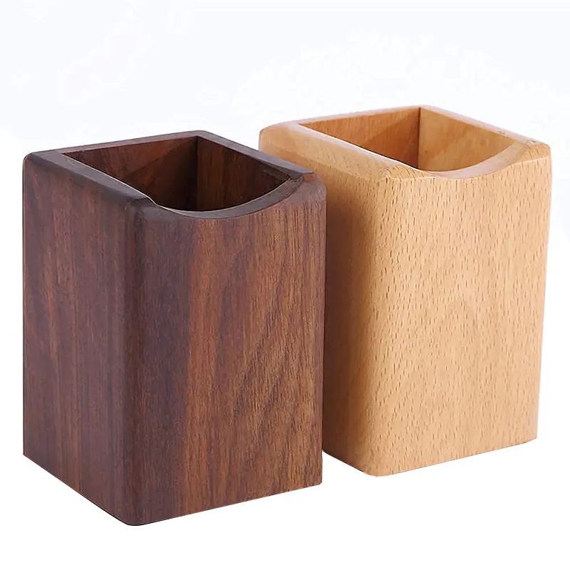 Portalápices minimalista personalizado, soporte bonito de madera para escritorio y oficina