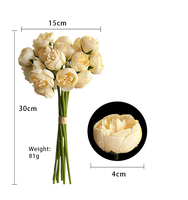 Vente en gros de 27 pivoines en soie, fleurs artificielles en vrac, bouquet de mariée, bouquet pour cadeau de mariage, décoration de la maison