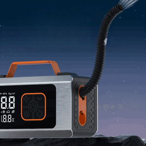 Compresseur d'air de voiture et démarreur de secours tout-en-un 24000mAh 12V 600A, batterie externe grande capacité pour voiture avec manomètre de pression des pneus - Product Image 3