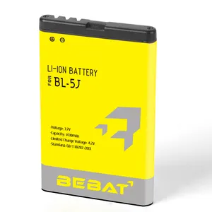 Accesorios para móviles 1450mah 3,7 v de la batería del teléfono celular de batería de reemplazo Bl-5j para Nokia Lumia 525, 526 de 530 C3 X1-01