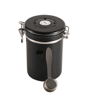 Boîtes et bacs de rangement pour récipients alimentaires Bocal de rangement pour cuisine Bocal à épices en acier inoxydable pour grains de café