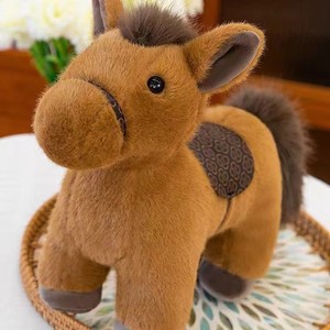 Juguetes de Peluche de Caballo Realistas de 22 cm, Venta al por Mayor, Recuerdos para Exposiciones, Regalos para Clientes, Lindos Animales de Granja de Peluche - Product Image 2