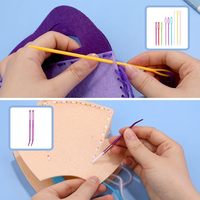 Lot de 18 aiguilles à coudre en plastique à grands yeux 250513 DIY pour sac en plastique et toile artisanal Style simple