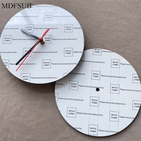 Jam Dinding MDFSUB Elektrik Modern Quartz 5mm Sublimasi Kosong 17cm/19cm/20cm DIY Printing