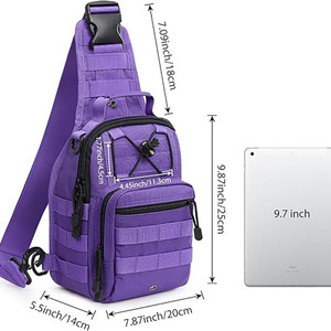 Muestra Gratuita de Chaleco Táctico de Camuflaje para Hombre, Bolsos de Pecho Ligeros para Hombre, Bolsa de Pecho Deportiva Multifuncional - Product Image 2